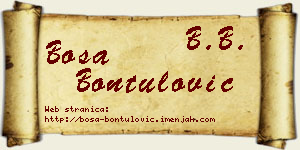 Bosa Bontulović vizit kartica